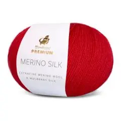 Merino Silk Valmuerød - Merino Silk