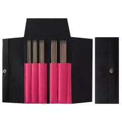 PONY PERFECT STRØMPEPINDE SÆT SORT/PINK ETUI - Strømpepinde